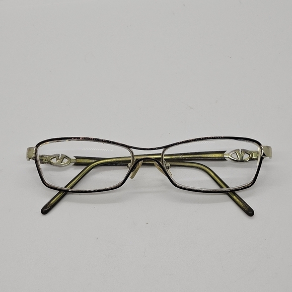 Valentino eyeglasses tortoiseshell frames with green rhinestone logo FOR FRAMES - Picture 1 of 10